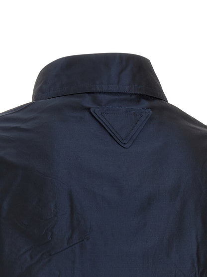 Camicetta Prada in seta blu