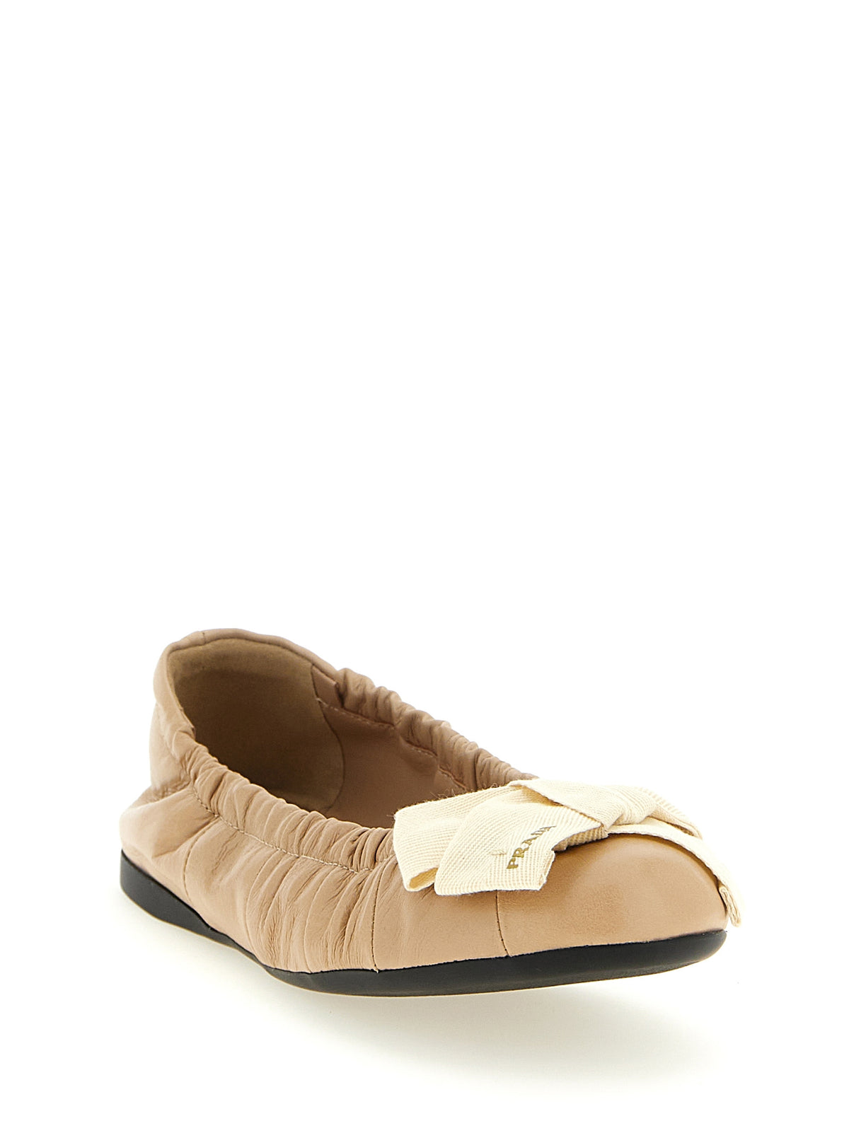 Ballerine Prada in pelle di vitello beige