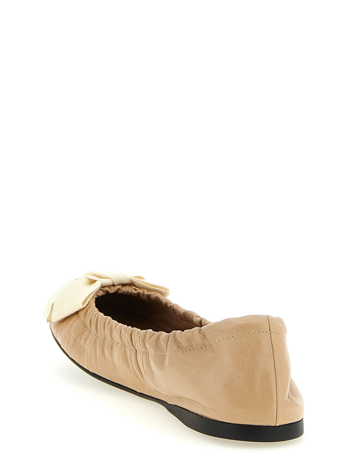 Ballerine Prada in pelle di vitello beige