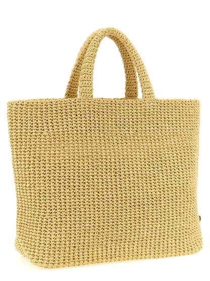 Prada Beige Raffia Shopper