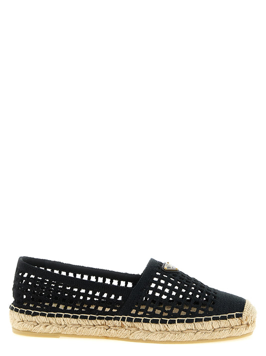 Espadrillas Prada in cotone nero