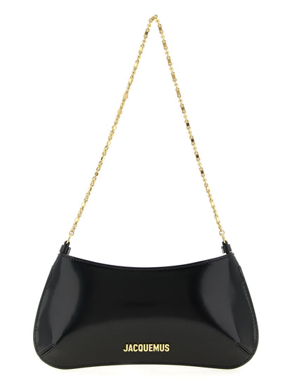 Jacquemus Schwarze Kalbsleder-Schultertasche