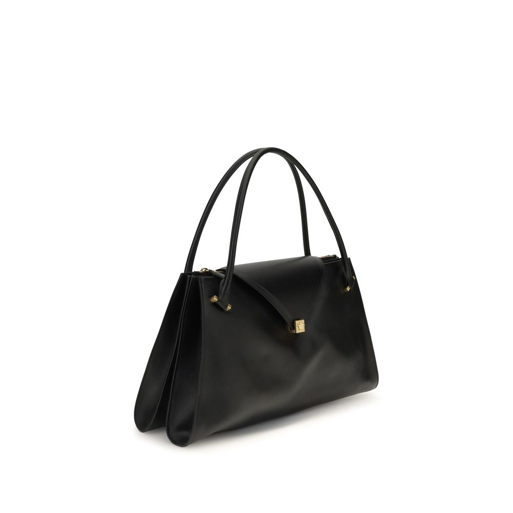 Borsa a tracolla Versace in pelle di vitello nera