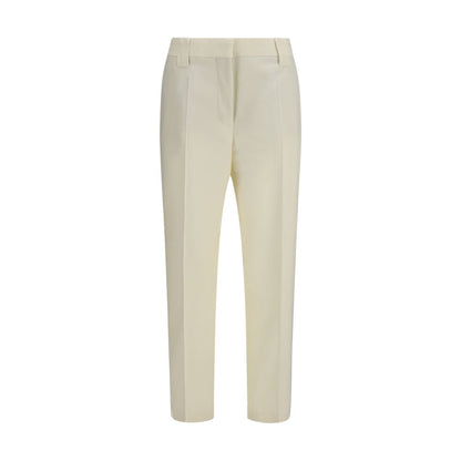Versace Beige Cropped Wool Trousers