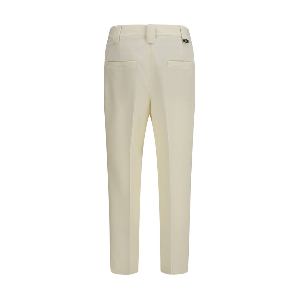 Versace Beige Cropped Wool Trousers