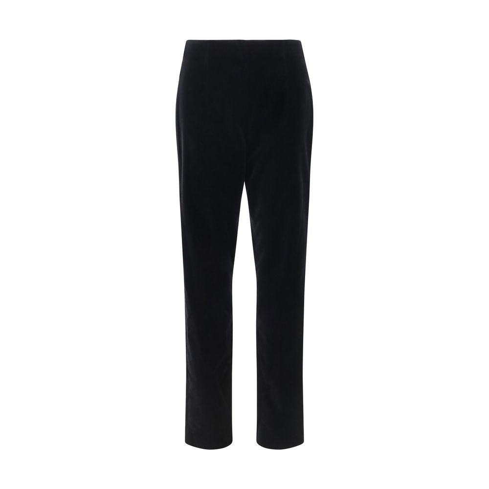 Khaite Black Cotton Casual Trousers