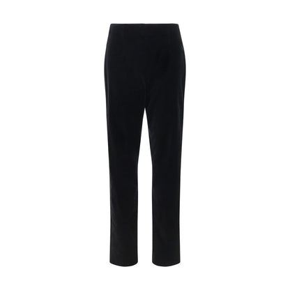 Khaite Black Cotton Casual Trousers