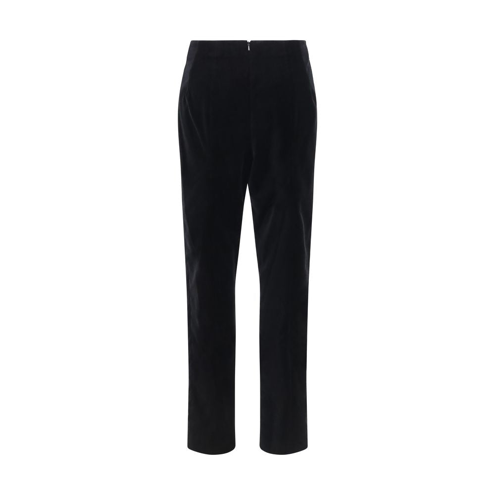 Khaite Black Cotton Casual Trousers