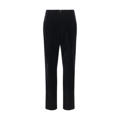 Khaite Black Cotton Casual Trousers