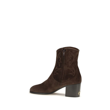 Valentino Garavani Brown Suede Ankle Boots