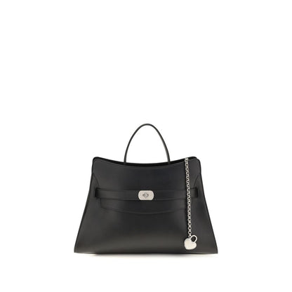 Alexander McQueen Schwarze Kalbsleder Schultertasche