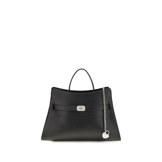 Borsa a tracolla in pelle di vitello nera Alexander McQueen