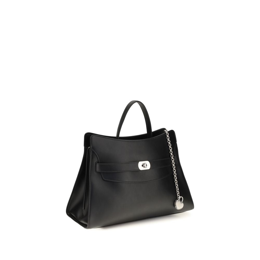 Alexander McQueen Schwarze Kalbsleder Schultertasche