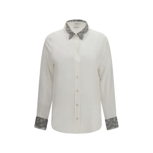 Camicia in seta bianca Alexander McQueen