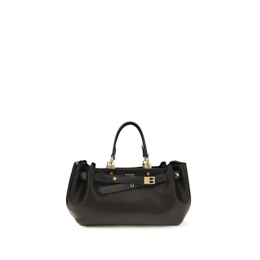 Balenciaga Schultertasche aus Wildleder in Schwarz