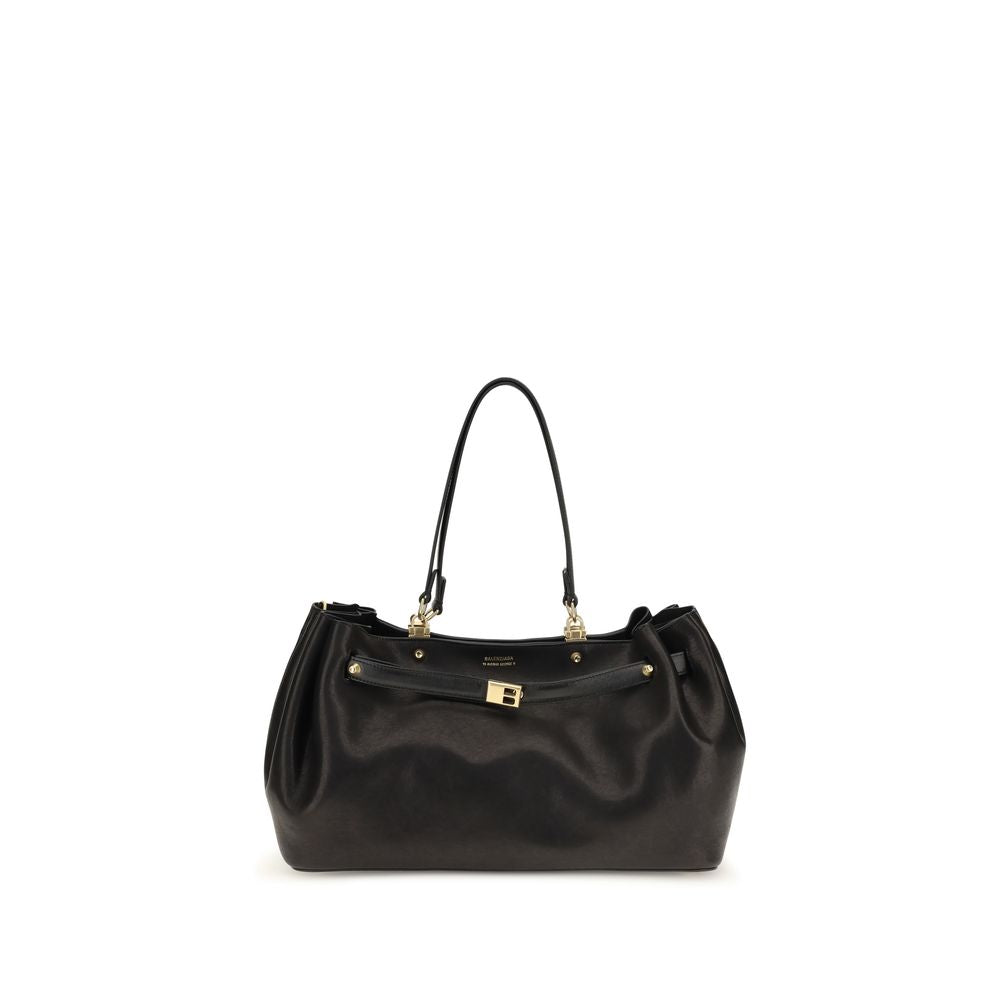 Borsa a tracolla Balenciaga in pelle di vitello nera