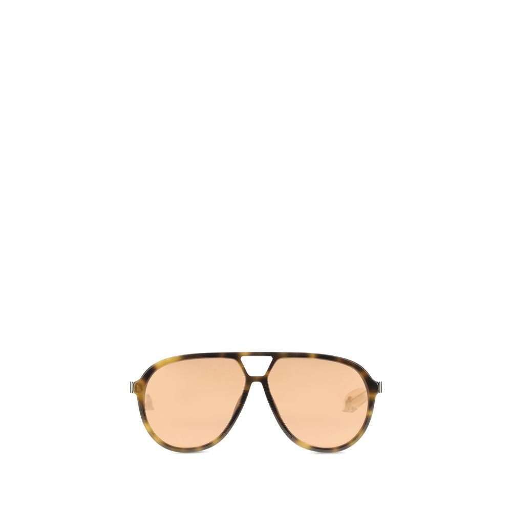 Occhiali da sole Alexander McQueen in acetato marrone