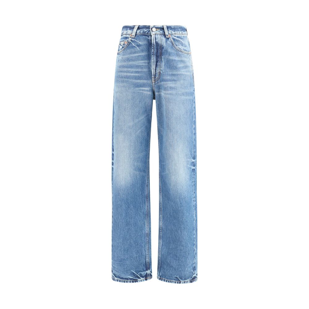 Jeans Saint Laurent in cotone blu, vestibilità comoda