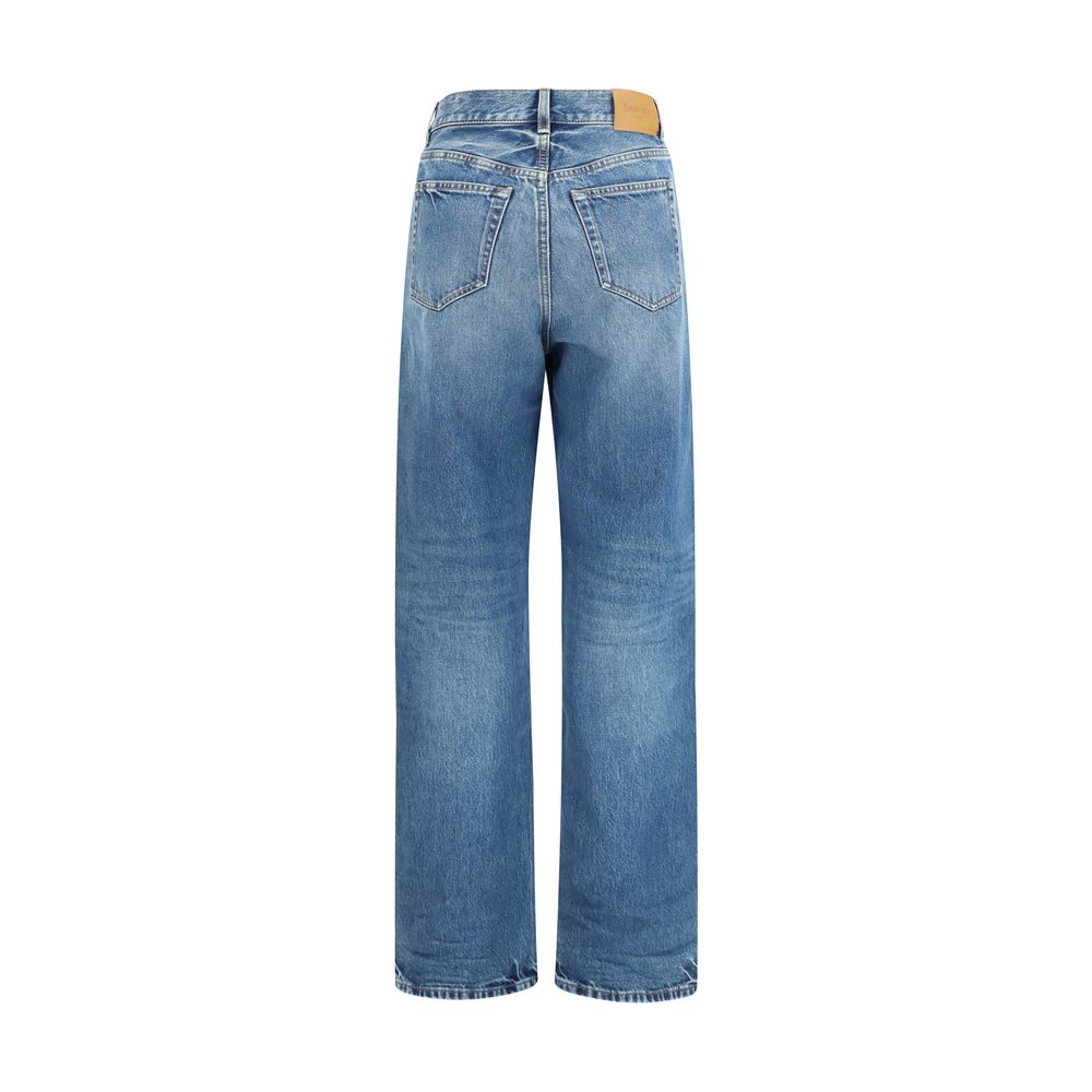 Jeans Saint Laurent in cotone blu, vestibilità comoda