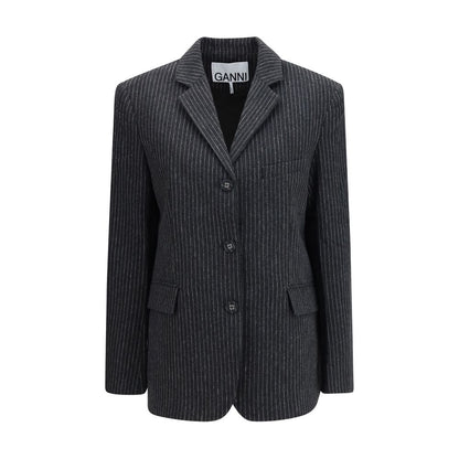 Ganni Grey Wool Blazer