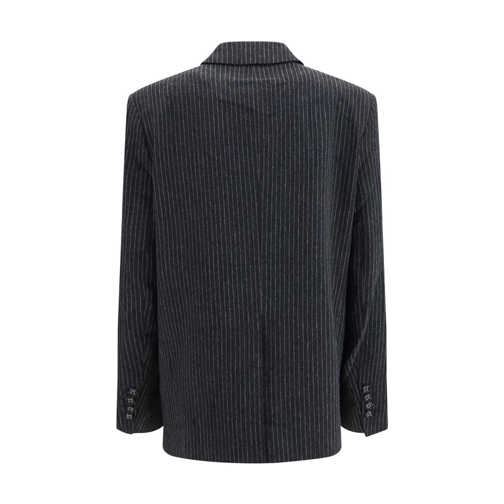 Ganni Grey Wool Blazer