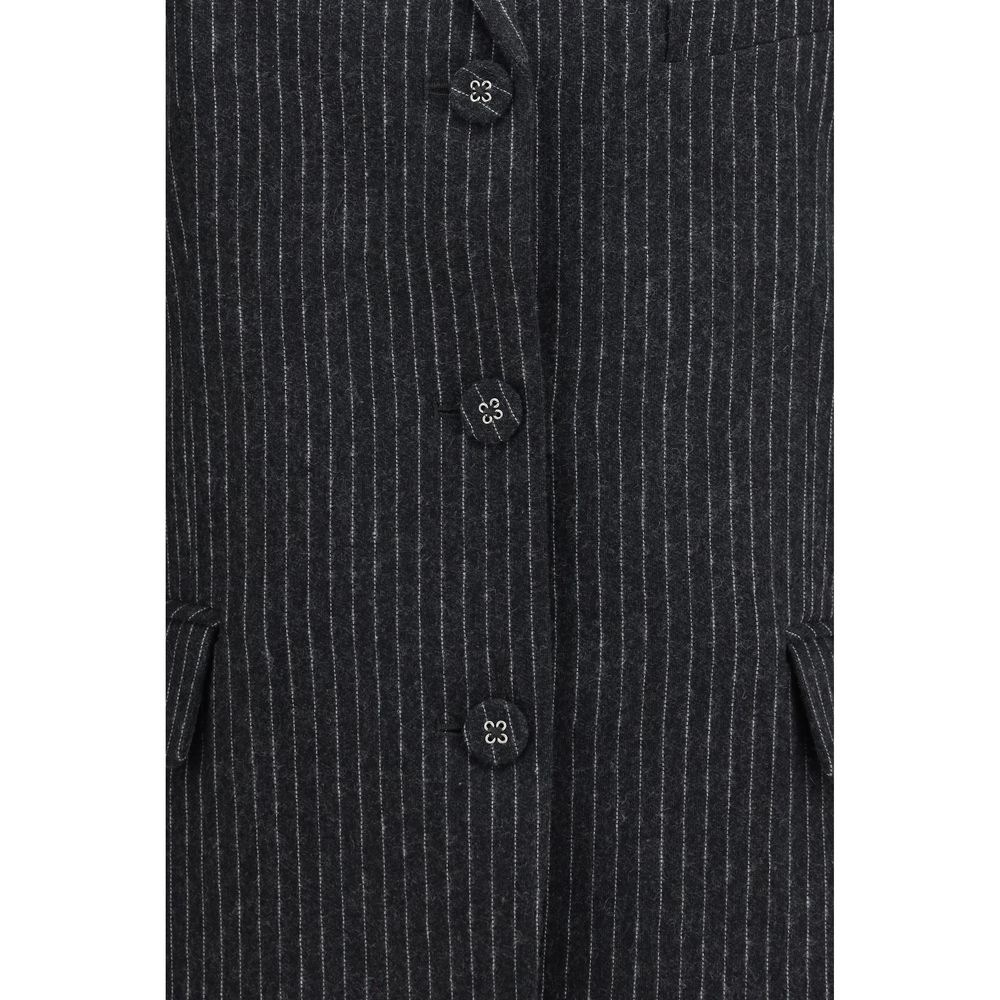 Ganni Grey Wool Blazer