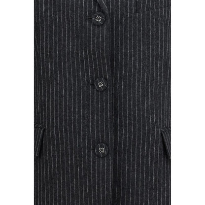 Ganni Grey Wool Blazer
