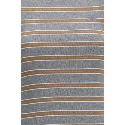 Ganni Graues Baumwoll-Langarmshirt