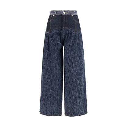 Ganni Blue Cotton Denim Jeans