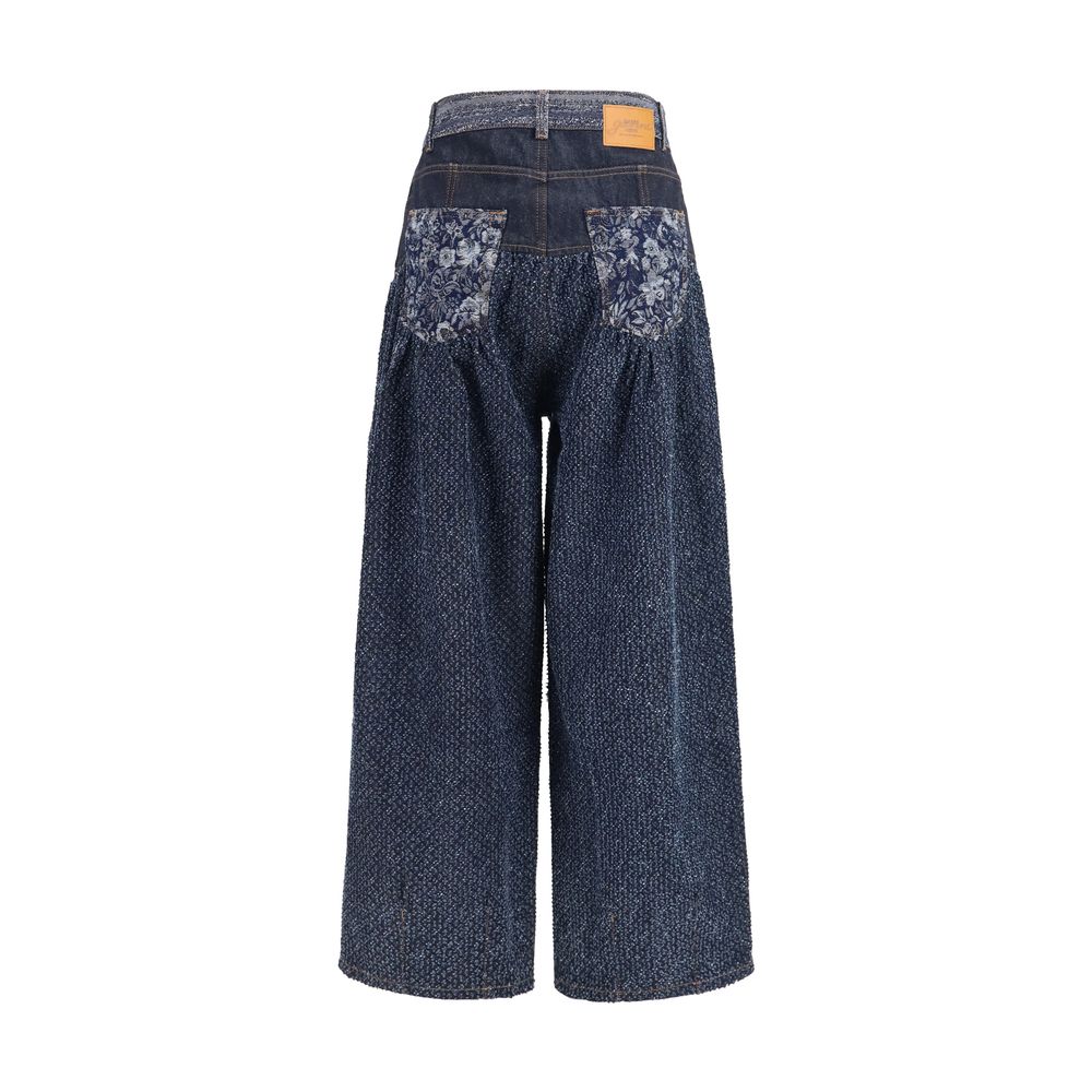 Ganni Blue Cotton Denim Jeans