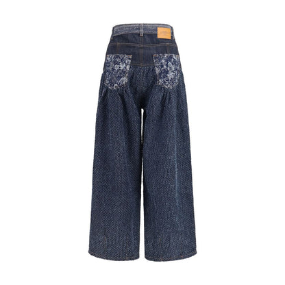 Ganni Blue Cotton Denim Jeans