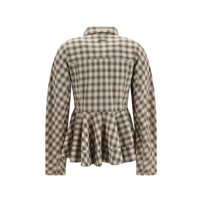 Ganni Beige Baumwollbluse