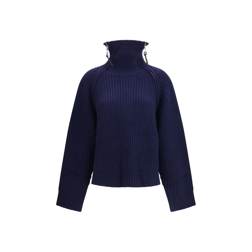 Ganni Blauer Wollpullover