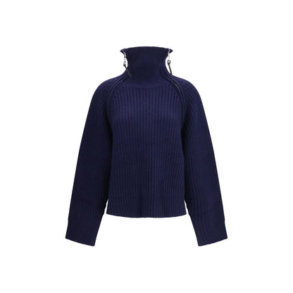 Ganni Blauer Wollpullover