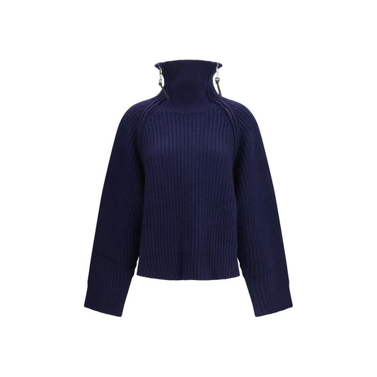 Ganni Blauer Wollpullover