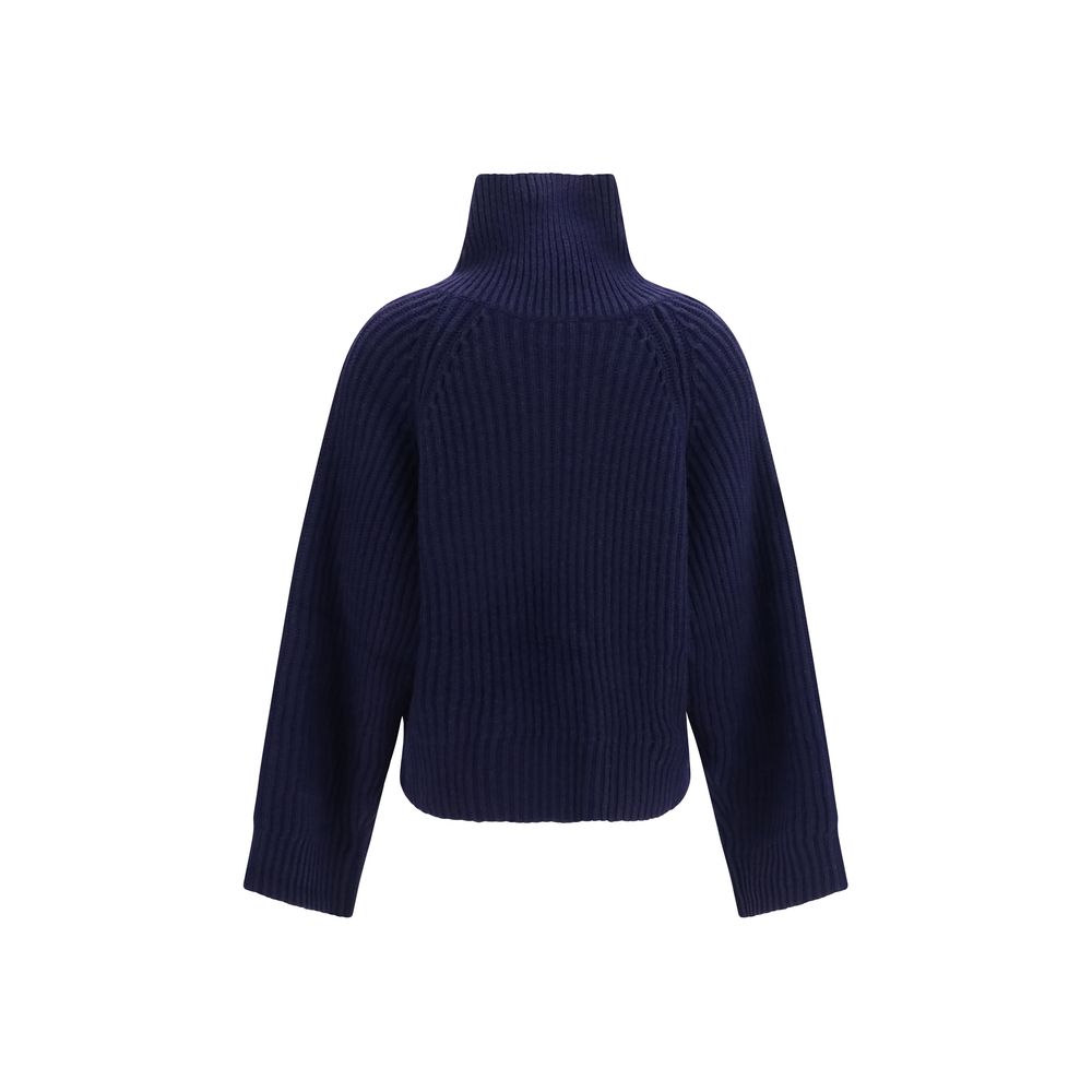 Ganni Blauer Wollpullover