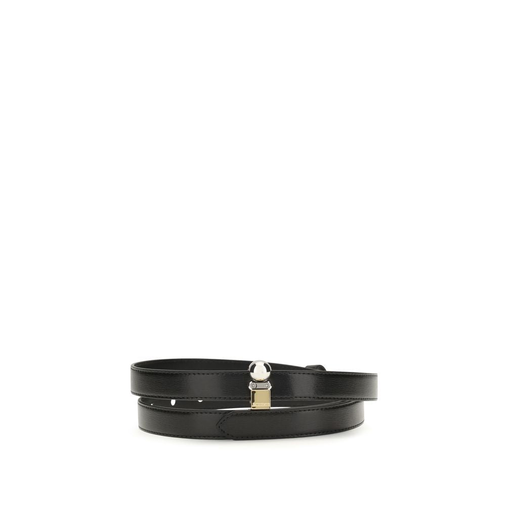 Jacquemus Black Calfskin Regular Belt