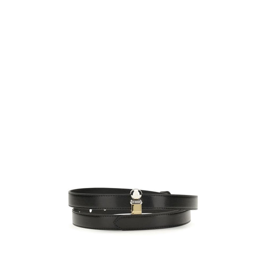 Jacquemus Schwarzer Kalbsleder Regular Gürtel