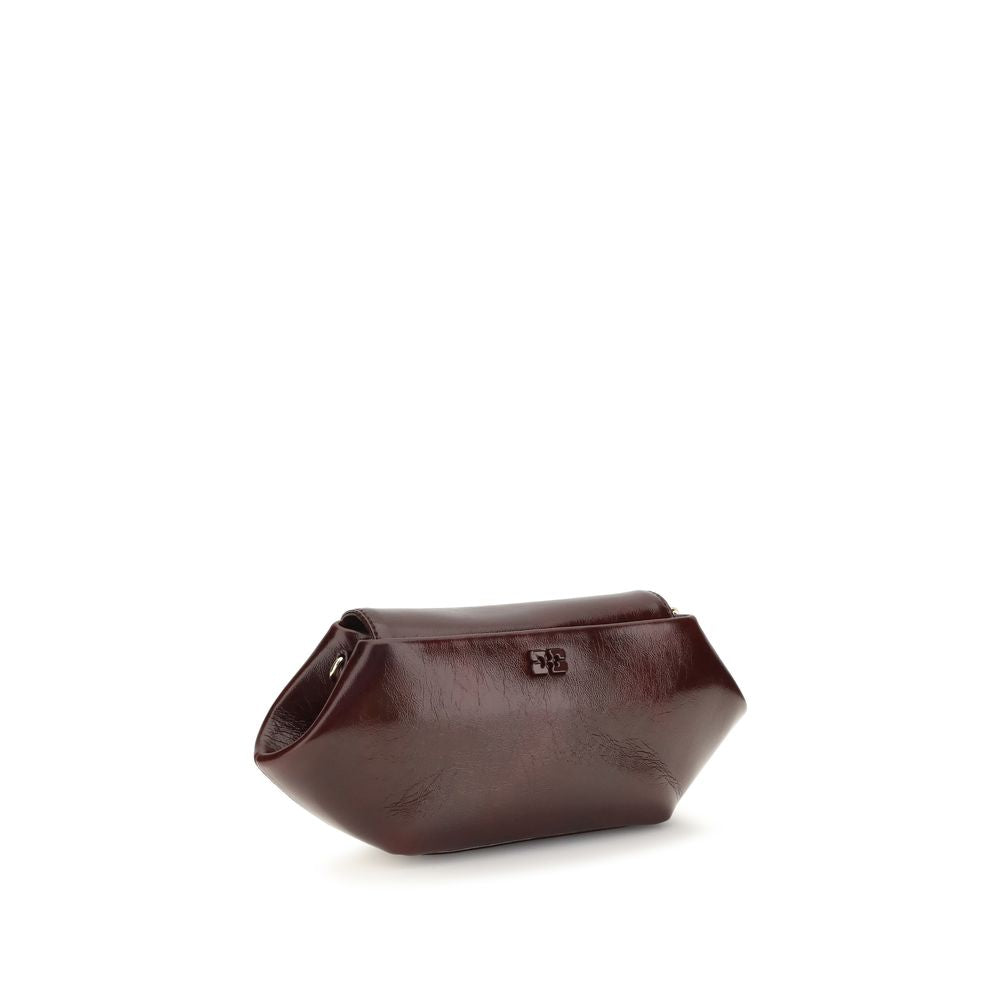 Borsa a tracolla Ganni in polietilene bordeaux