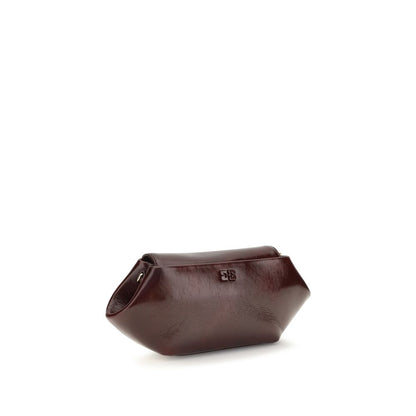 Borsa a tracolla Ganni in polietilene bordeaux