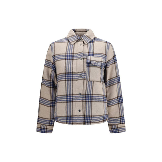 Woolrich Beige Woll Jacke