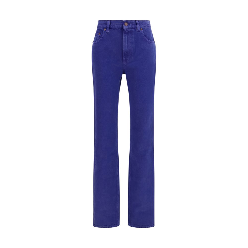 Jeans Chloé in cotone blu a gamba dritta