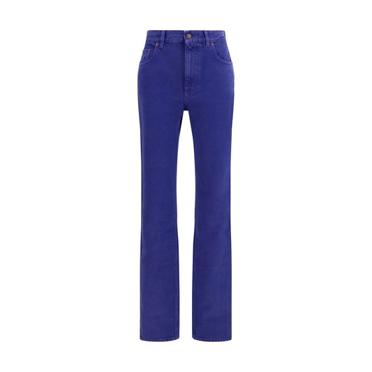 Jeans Chloé in cotone blu a gamba dritta