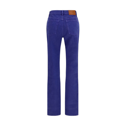 Jeans Chloé in cotone blu a gamba dritta