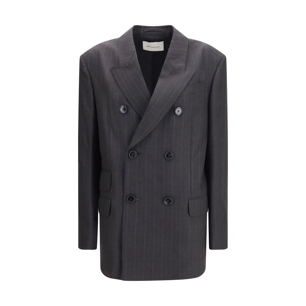Blazer grigio in lana Ami Paris