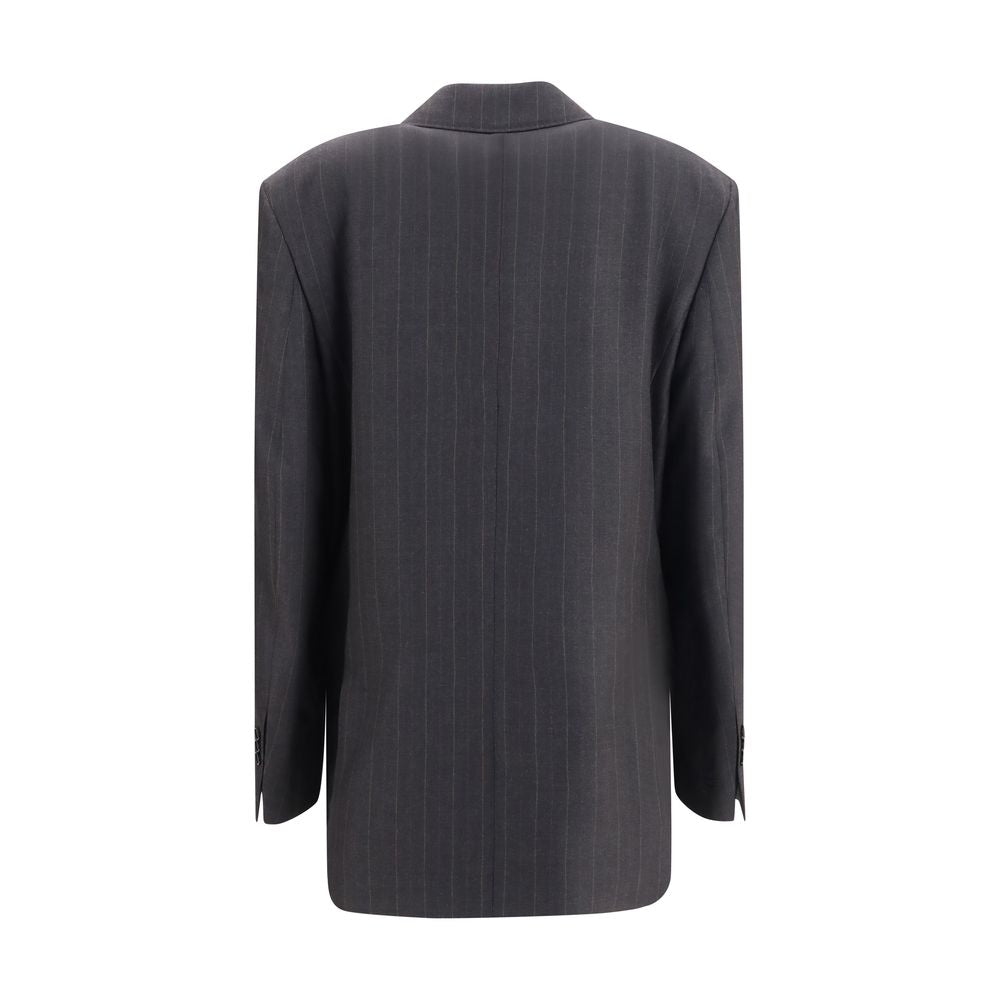 Blazer grigio in lana Ami Paris