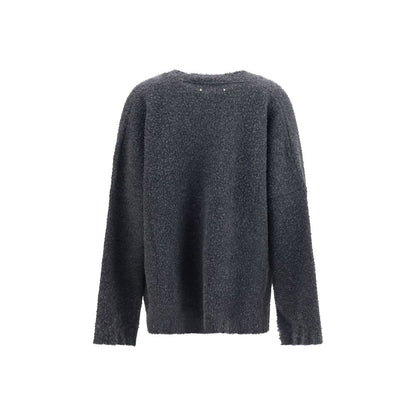 Cardigan in lana grigia Golden Goose