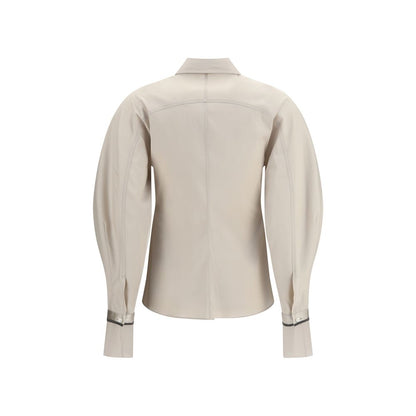 Camicia in cotone beige di Brunello Cucinelli