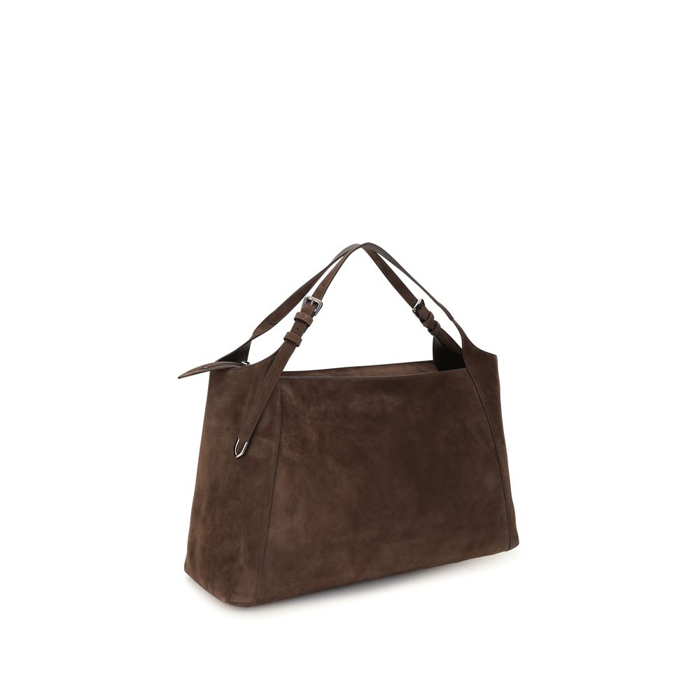 Brunello Cucinelli Braune Wildleder-Handtasche