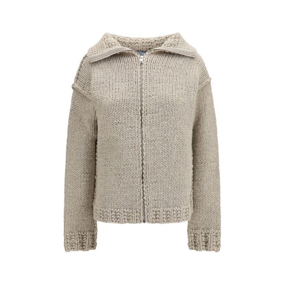 Prada Grey Wool Cardigan
